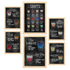 POSTER Set Mit 6 Schüsse Vollfarbige Illustrationen Von Kaffee & Getränken Im Werbetafel Illustrationen Für & Heim A3 & A4 Rahmen Aus Hellem Holz - Beige, Papier (29/3cm) - Nacnic