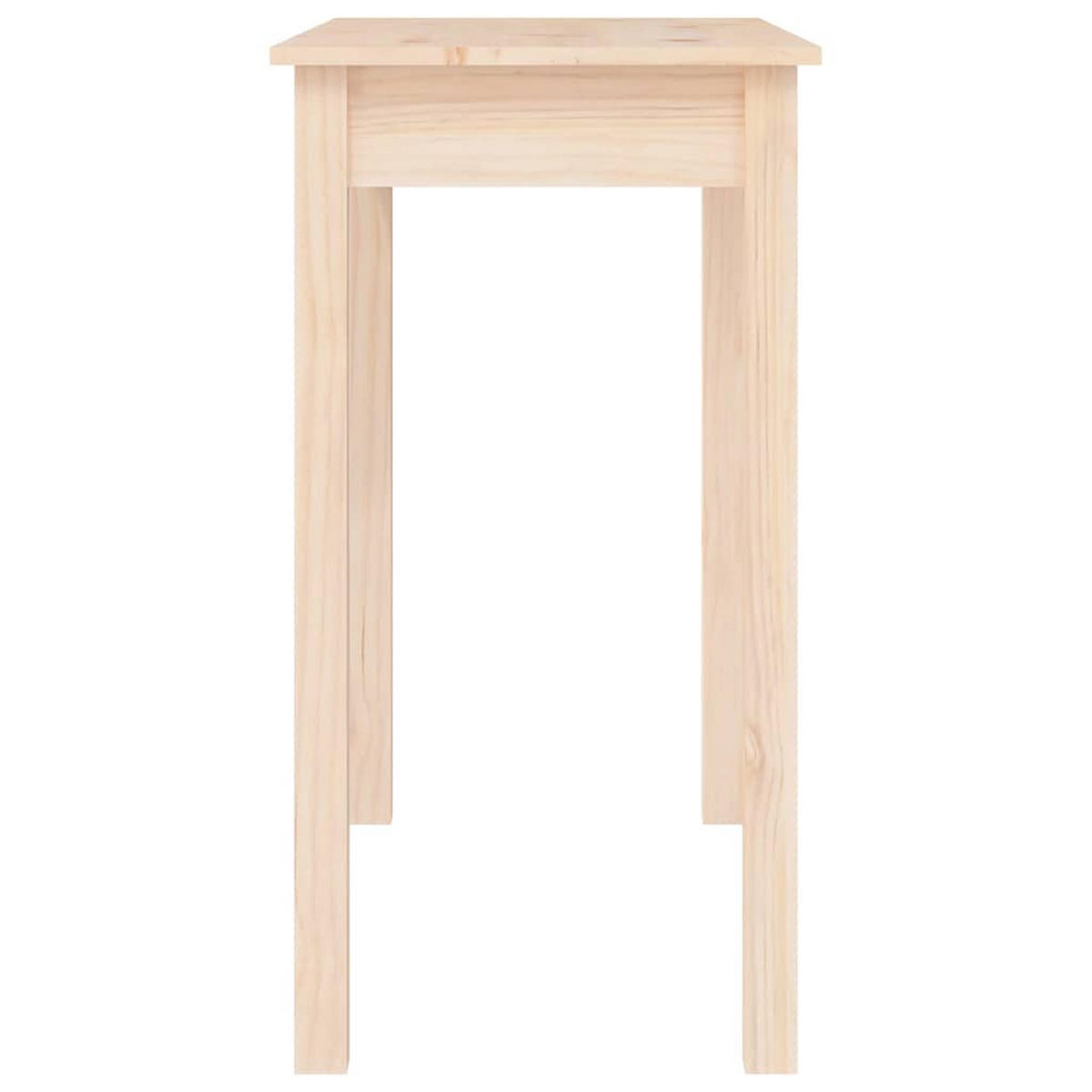KONSOLENTISCH 80/40/75 Cm Massivholz Kiefer - Braun, Holz (80/40/75cm) - vidaXL