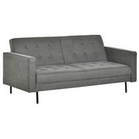 SCHLAFSOFA 3-Sitzer Schlafcouch verstellbarer Bettsofa mit Schlaffunktion Grau - Grau, Textil (91/85/187cm) - HOMCOM