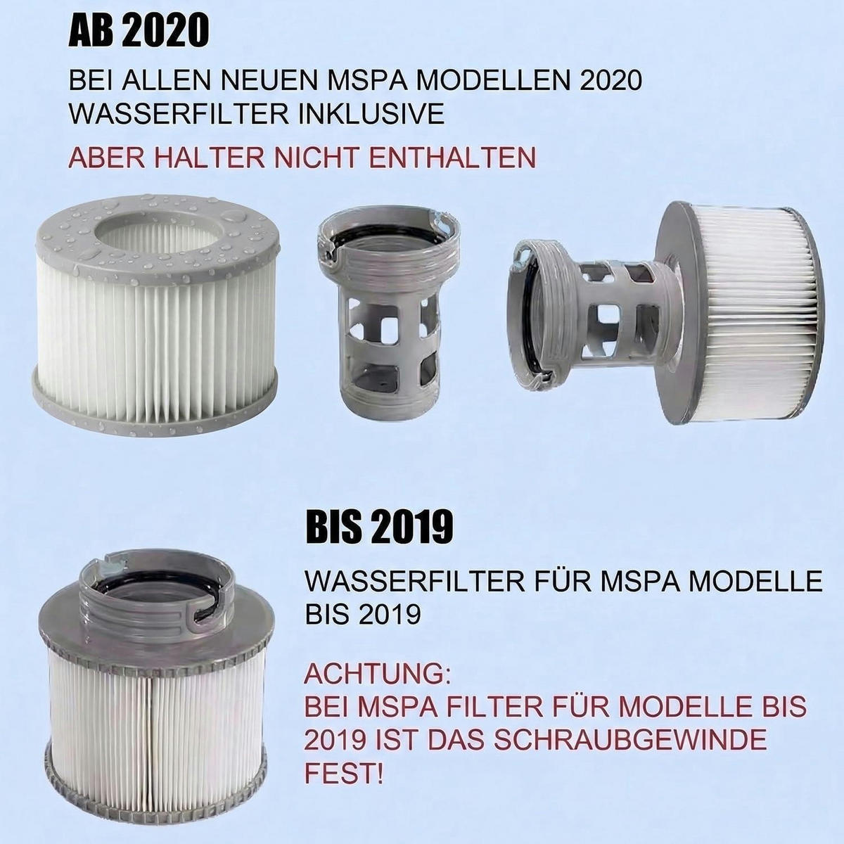 FILTERKARTUSCHEN 12er Set für Whirlpool ab 2020 - Grau, Kunststoff (11/7/11cm)