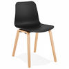 STUHL Schwarz 44.5x81x52.5cm - Beige/Schwarz, Holz/Kunststoff (44.5/81/52.5cm) - AlterEgo