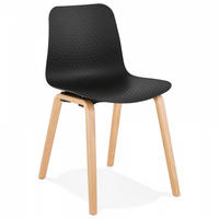STUHL Schwarz 44.5x81x52.5cm - Beige/Schwarz, Holz/Kunststoff (44.5/81/52.5cm) - AlterEgo