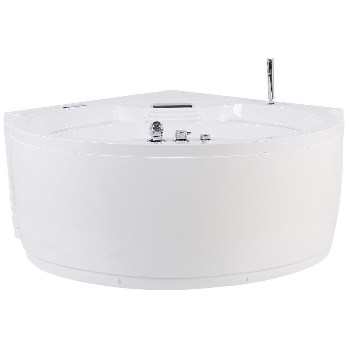 WHIRLPOOL-BADEWANNE 150x181x64 cm weiß Milano - Weiß, Kunststoff (150/64/181cm) - Beliani