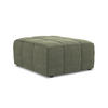 POUF Bouclé Stoff Grün - Schwarz/Olivgrün, Holzwerkstoff/Kunststoff (75/41/90cm) - Makamii
