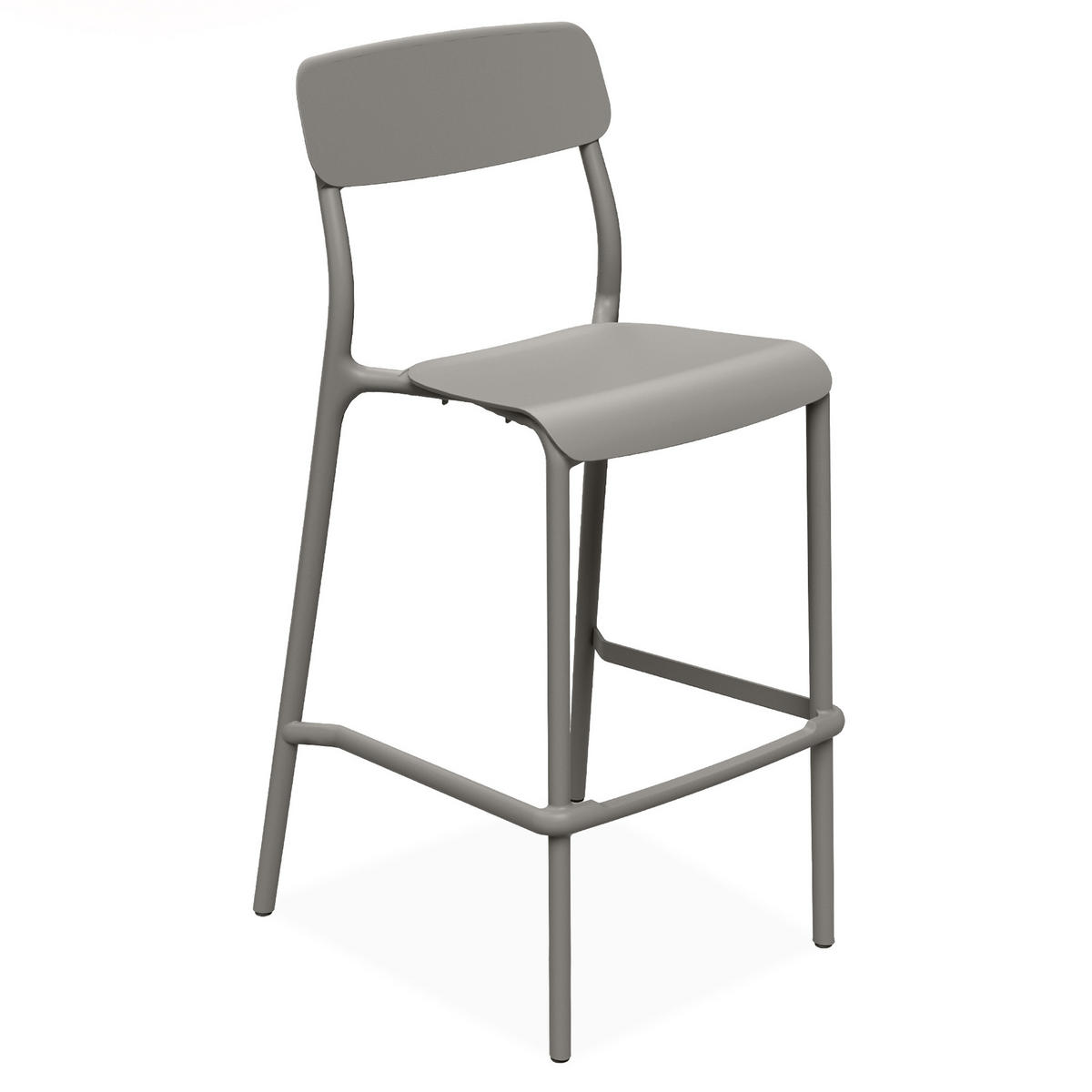 GARTENHOCKER GALIO, Hochhocker, 2-er Set - Graubraun, Kunststoff (52/107.5/54.5cm) - KONSIMO®