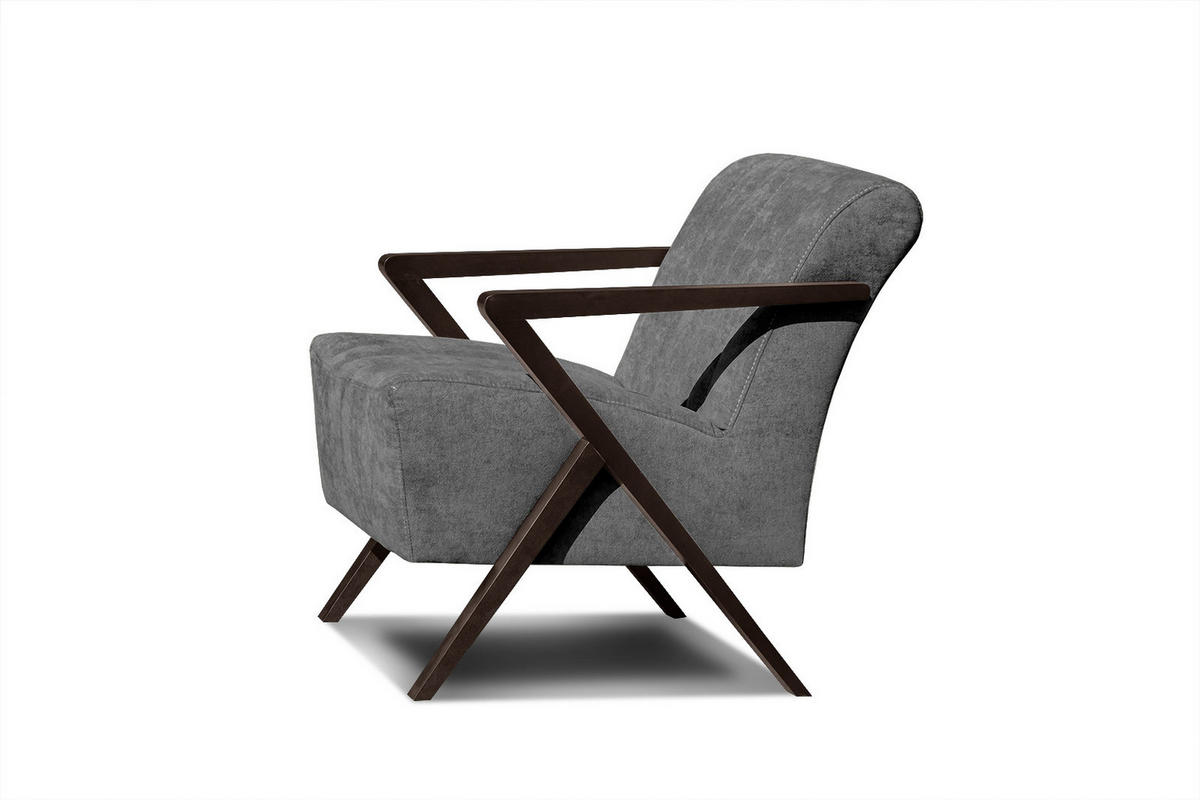SESSEL LEBRON, grau - Grau, Holzwerkstoff/Textil (65/82/79cm) - Courtois Laville