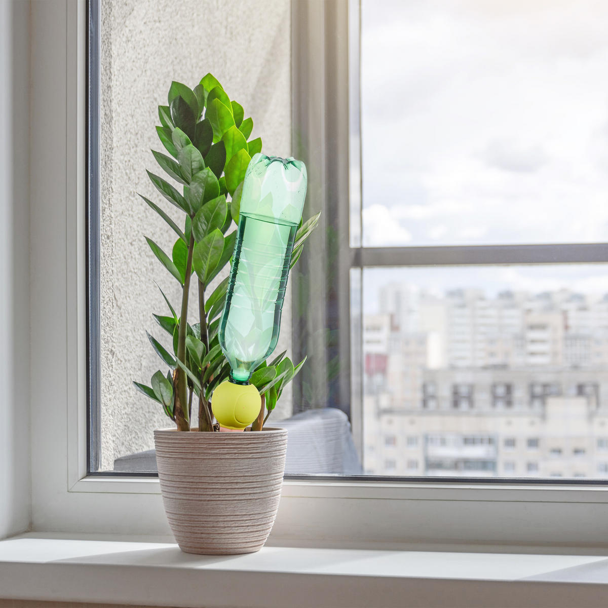 4xTENNISBALL-TONKEGEL - Multicolor, Keramik (7/17.5/7cm) - Relaxdays