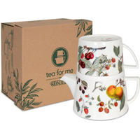 TEEKANNE Tea For Me Fruits mit Deckel und Becher - Naturfarben, Keramik (0.4L) - Könitz