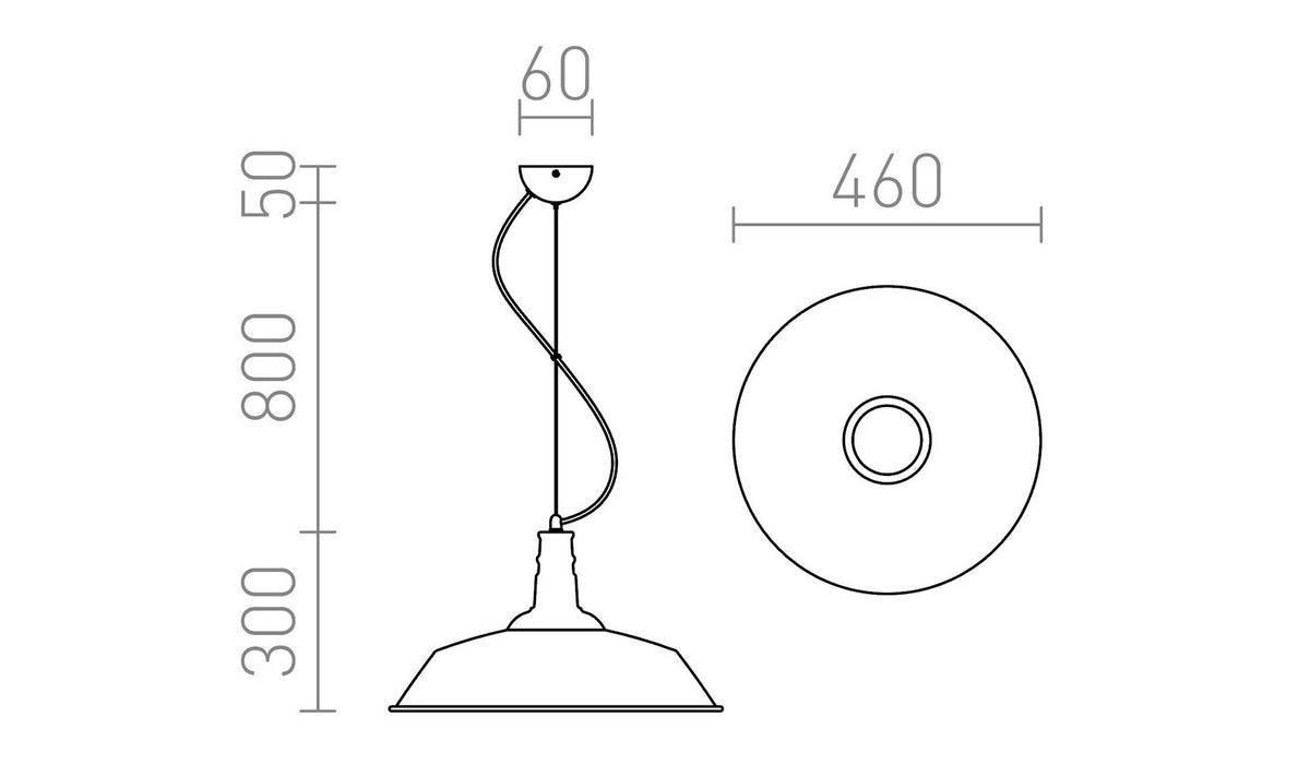 PENDELLEUCHTE GOLDIE 46 Weiß 30 W - Weiß, Metall (30/30/120cm) - Rendl