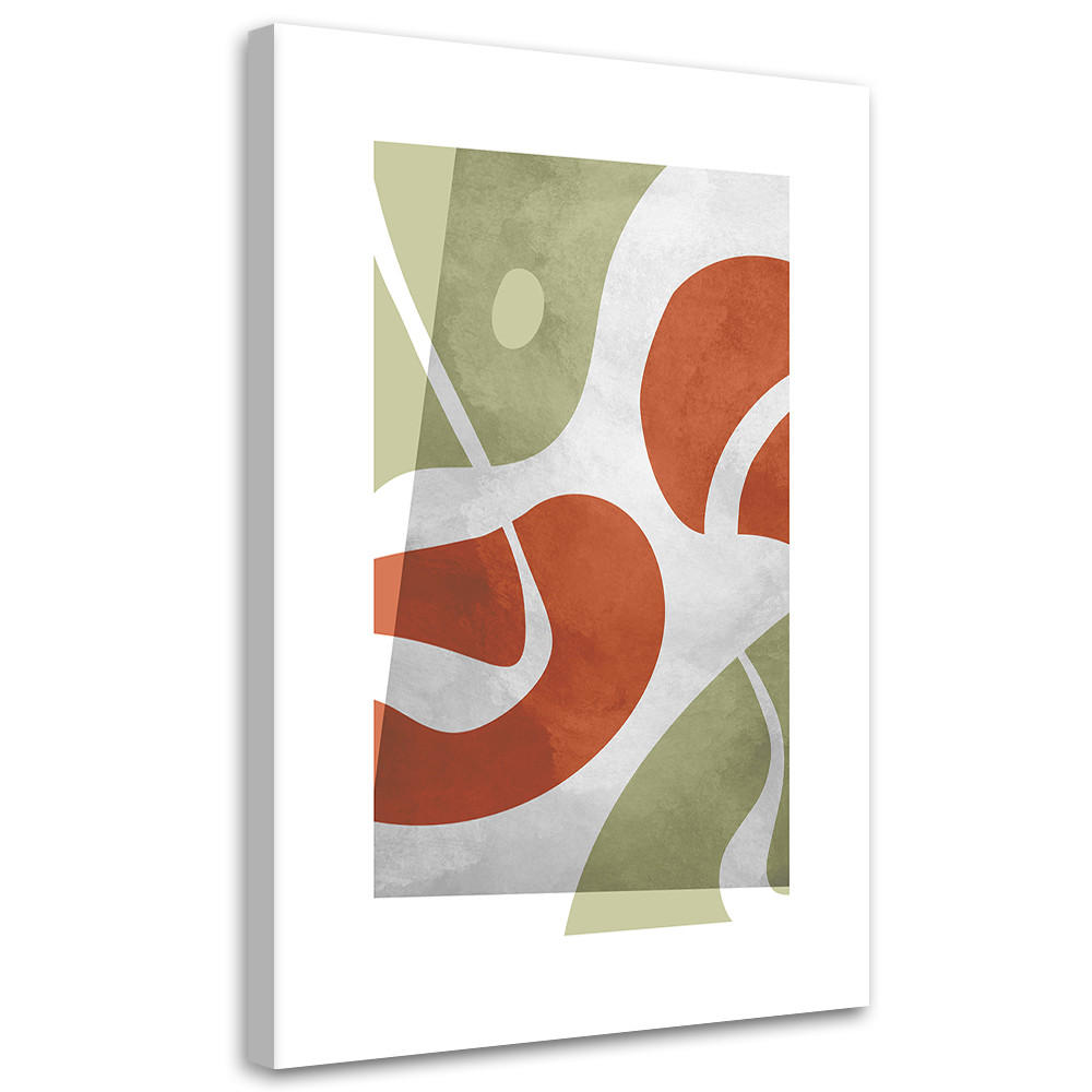 WANDBILD abstrakte boho formen - Grün, Textil (40/60cm) - Feeby