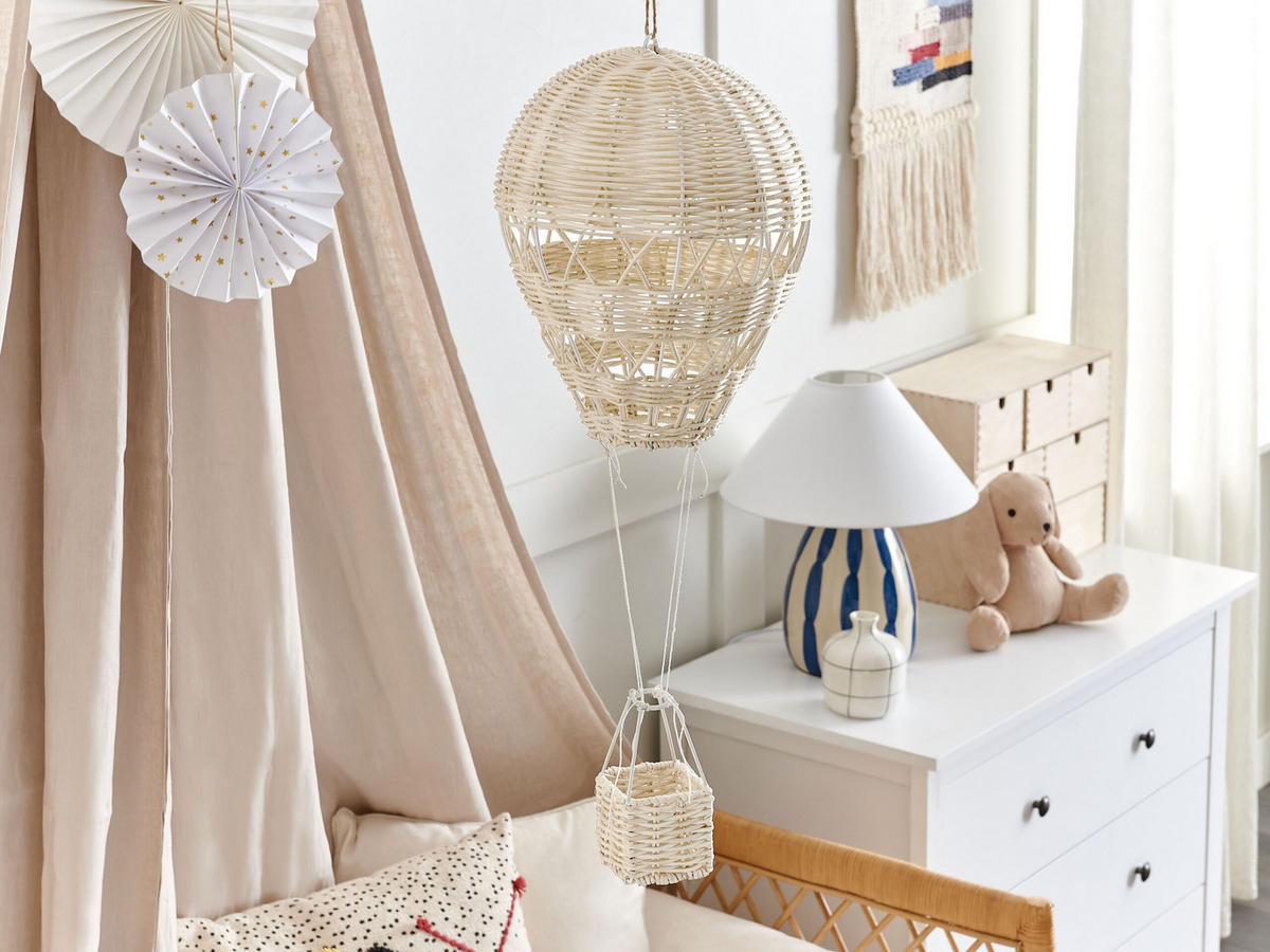 WANDDEKORATION Rattan natürlich Bemba - Naturfarben, Naturmaterialien (23/60/23cm) - Beliani