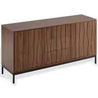 SIDEBOARD DE-38618 150/40/80 cm 3 Schubladen und verstellbare Regale Eiche dunkel - Naturfarben, Holzwerkstoff (150/82/40cm) - ComfortXL