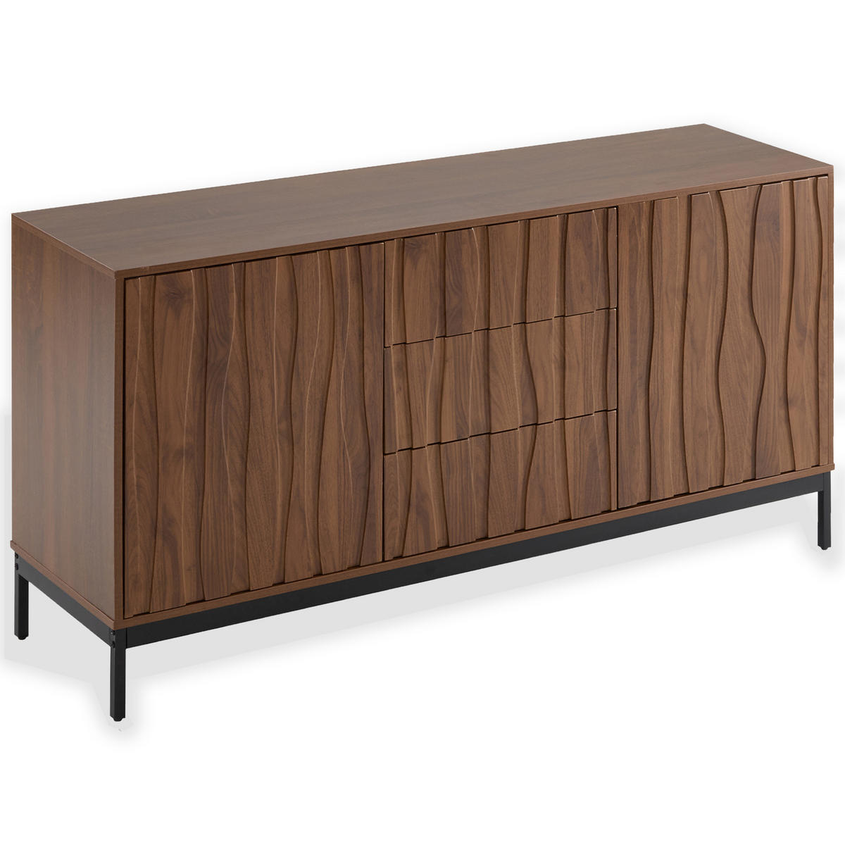 ANRICHTE Dunkelbraun 150/40/80 cm - Naturfarben, Holz (150/80/40cm) - PANGIVO