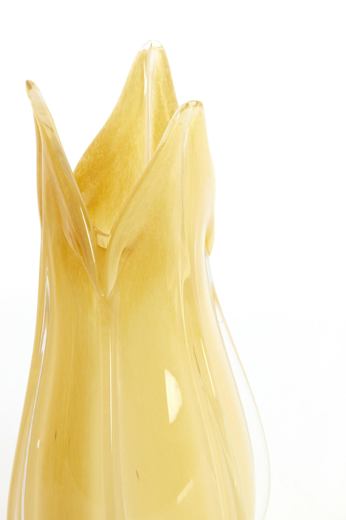 VAZE Evina Weiß 18.5/18.5/39 cm - Weiß, Glas (39cm) - Light & Living