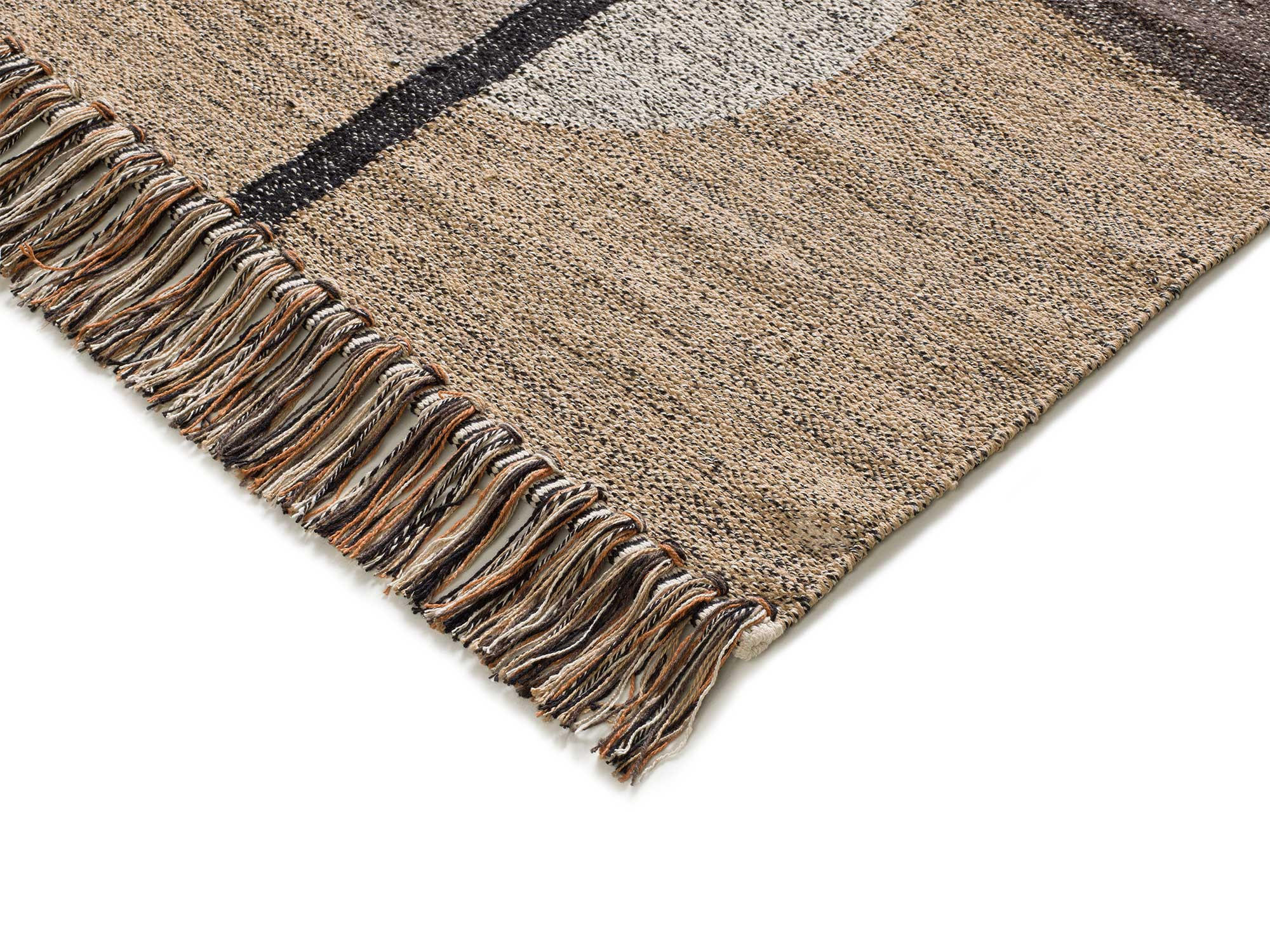 HANDWEBTEPPICH Braun Chandia 120/170 cm - Multicolor/Braun, Naturmaterialien (120/170cm) - Atticgo
