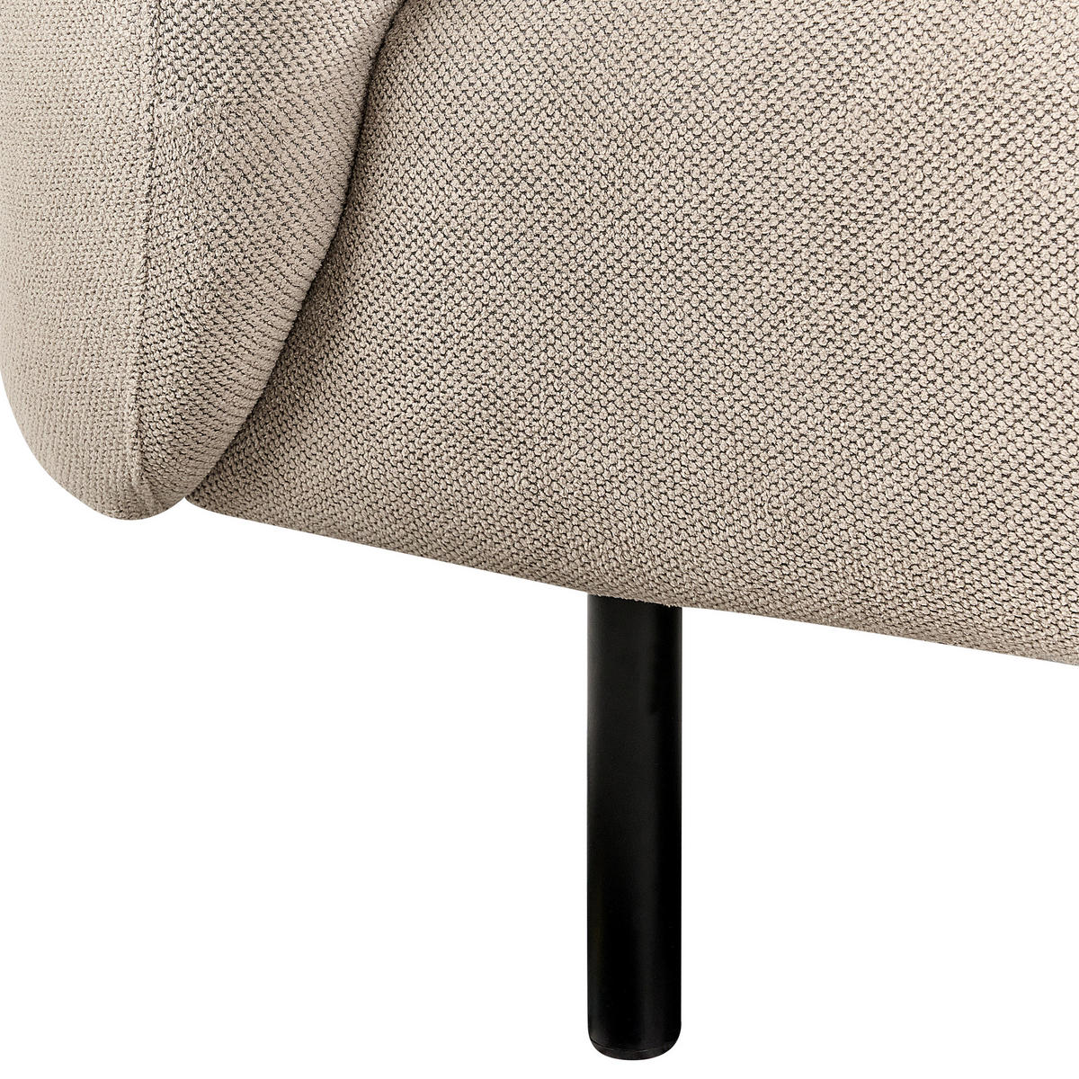 SESSEL Taupe Loen - Beige/Schwarz, Textil (105/79/70cm) - Beliani
