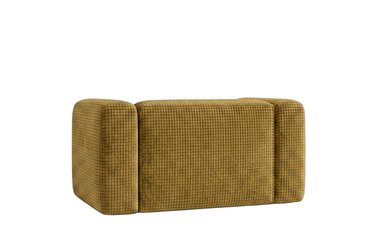 WOHNZIMMERSESSEL aus Chenille-Stoff Cremona, Olive, GRETA - Olivgrün, Holz (137/70/89cm) - Kaiser Möbel