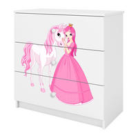 KOMMODE Babydreams Prinzessin Pferd 81/81/41 - Weiß, Holzwerkstoff (81/81/41cm) - RAUMHIRSCH FURNITURE