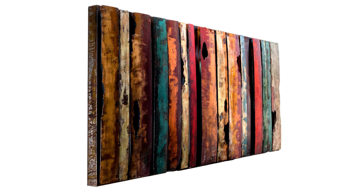 METALLBILD Bunt 144/44 cm - Multicolor, Metall (8.8/44cm) - KUNSTLOFT