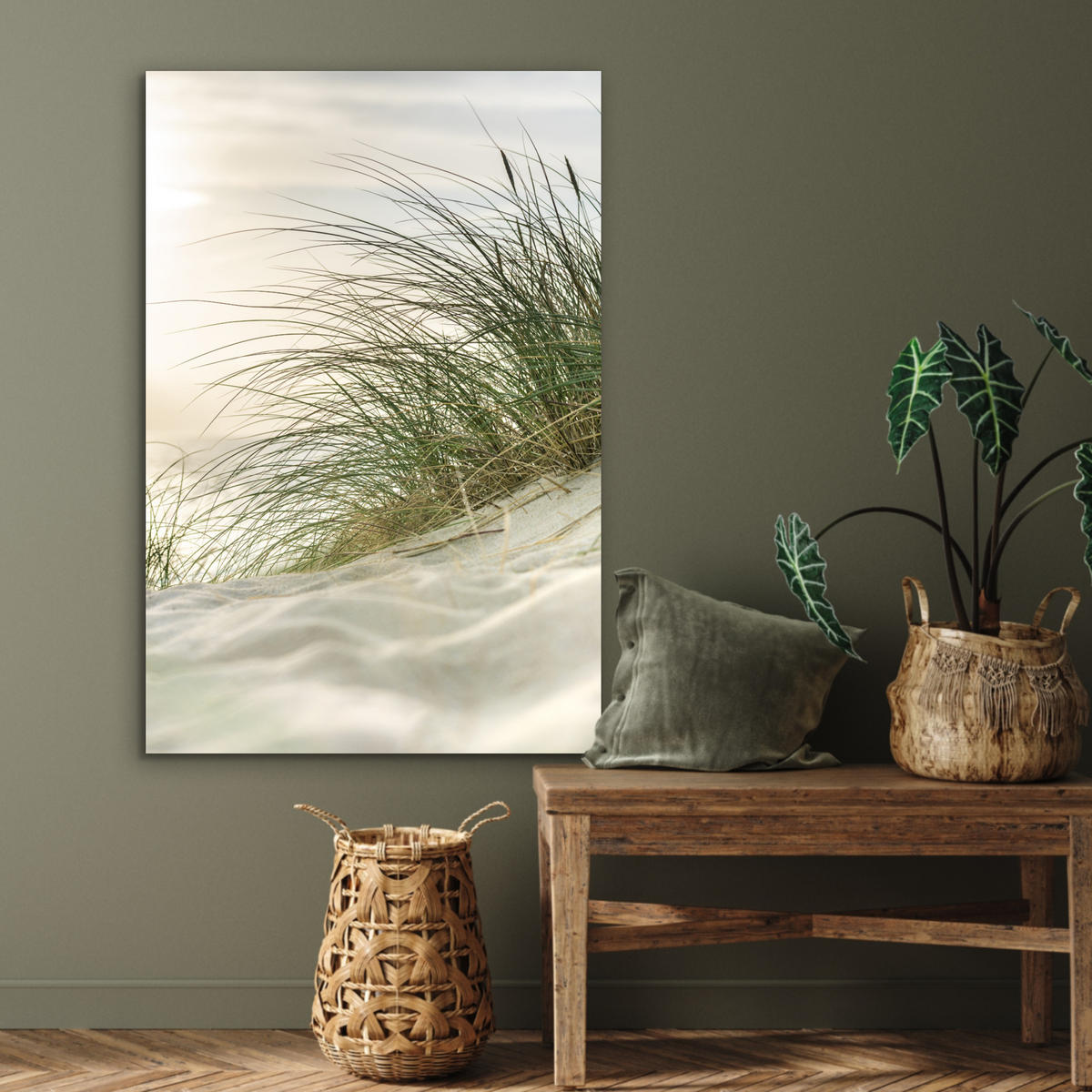 METALLBILD Dünen - Strand - Schleswig-Holstein - Wattenmeer 60x90 cm - Creme, Metall (60/90cm) - MuchoWow