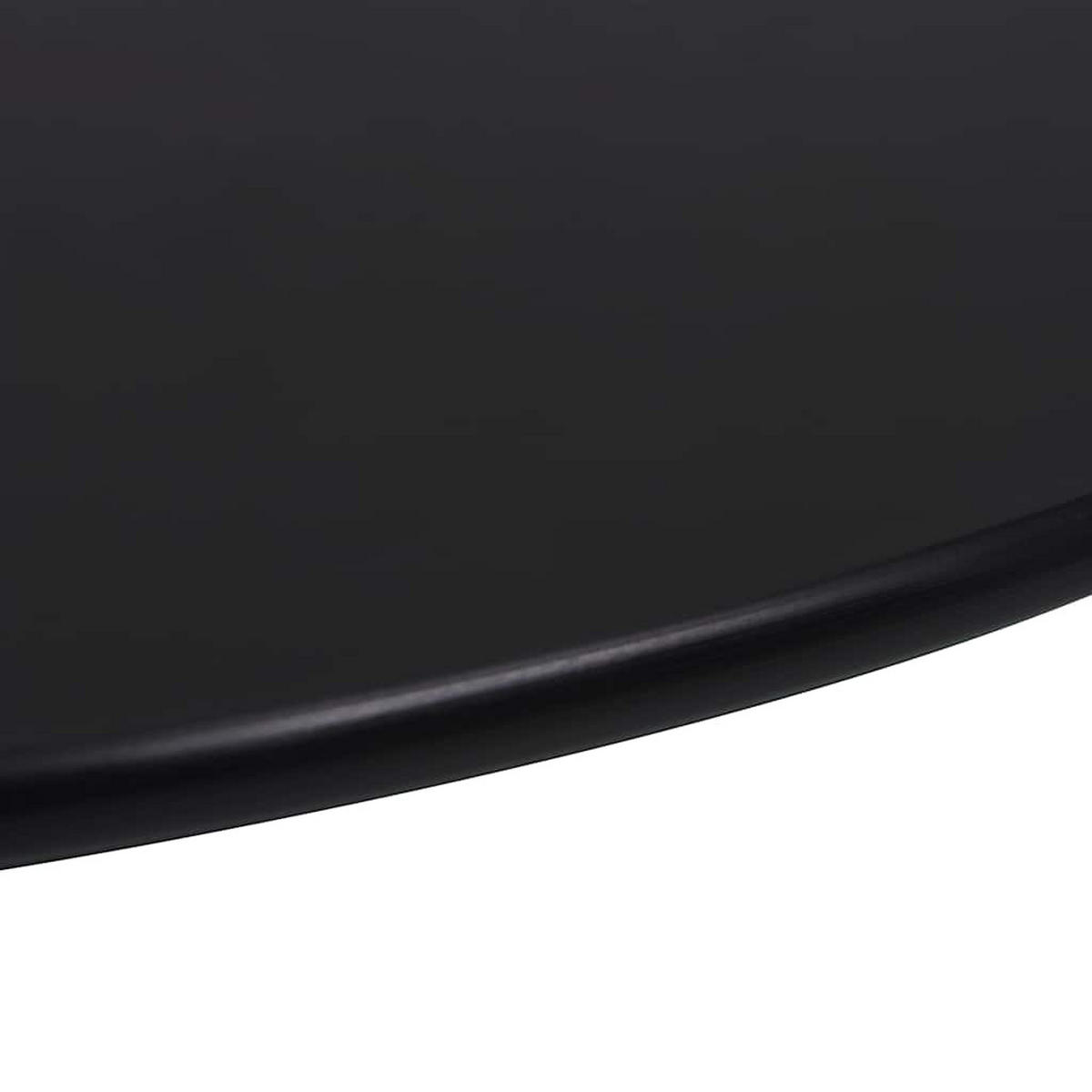 TISCHPLATTE Aus Gehärtetem Glas Rund 500 Mm - Schwarz, Glas (50/50/0.8cm) - vidaXL
