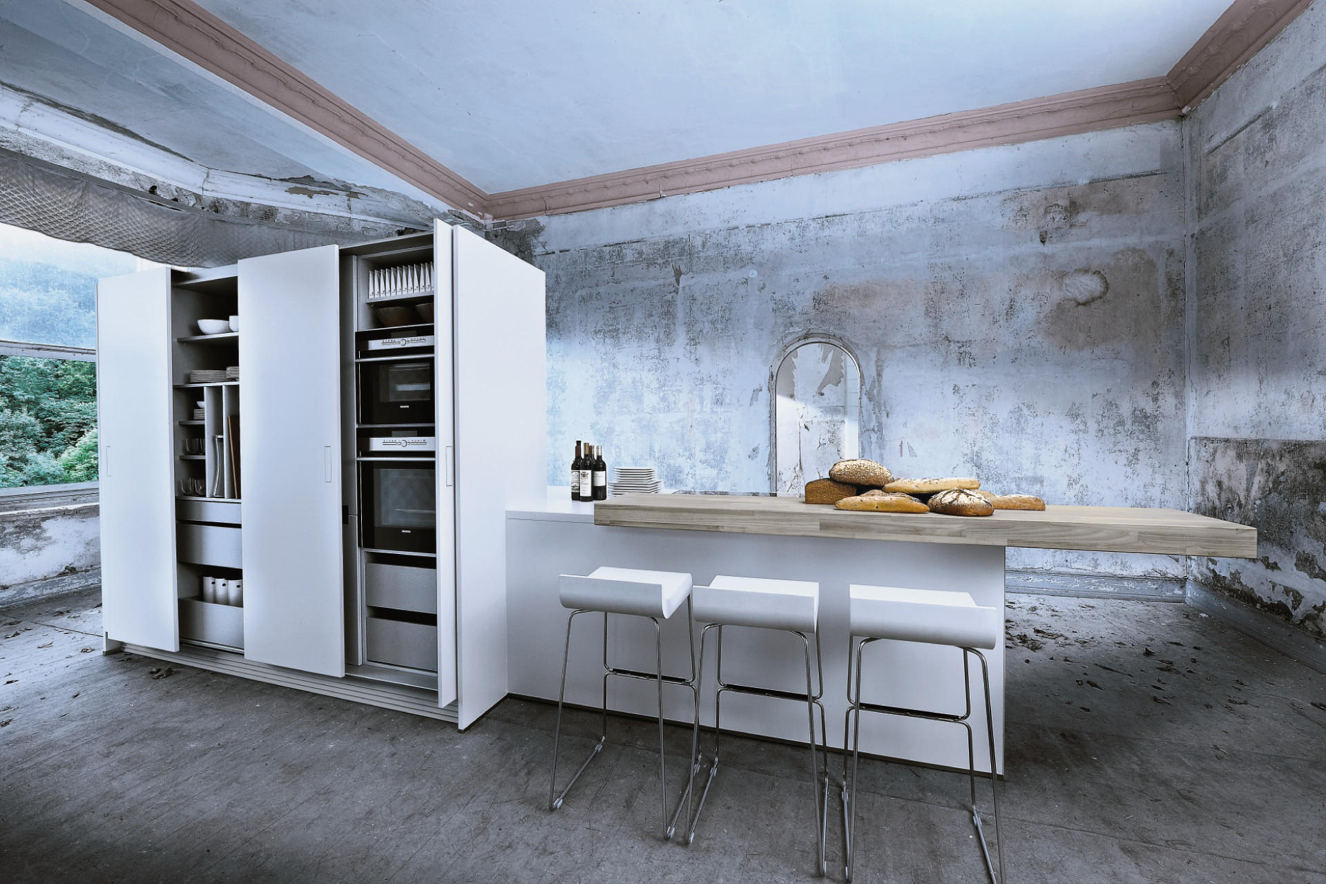 Designerküche im minimalistischen Stil