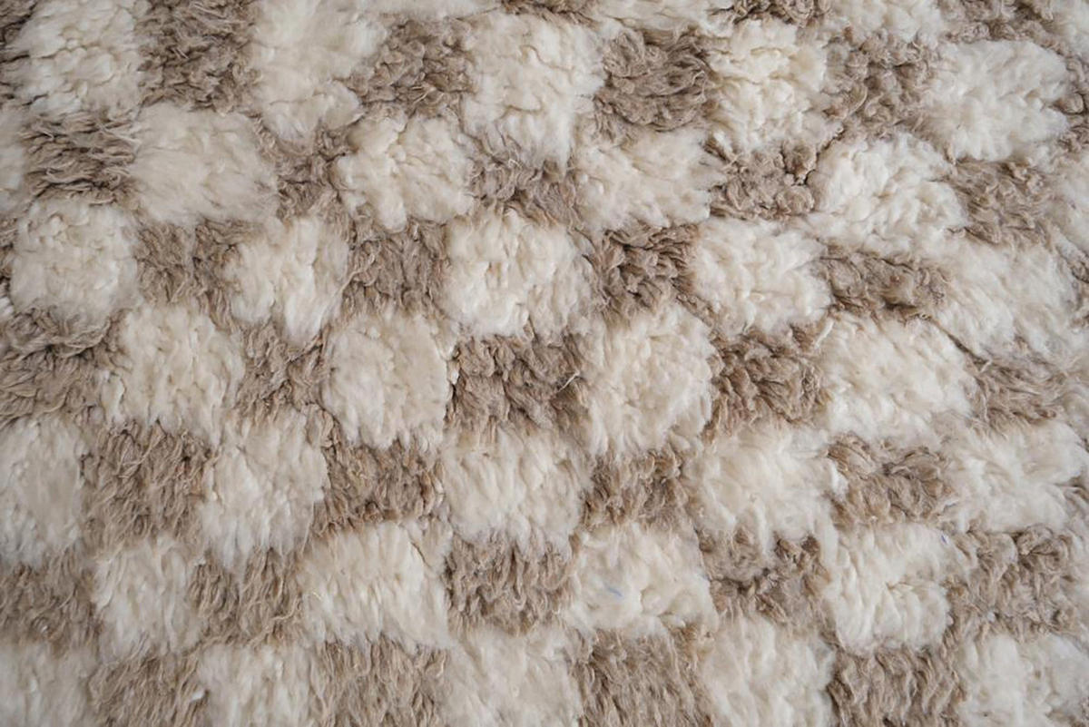 BERBERTEPPICH aus reiner Wolle 106x 164 cm - Beige, Naturmaterialien (106/164cm) - AFK Living