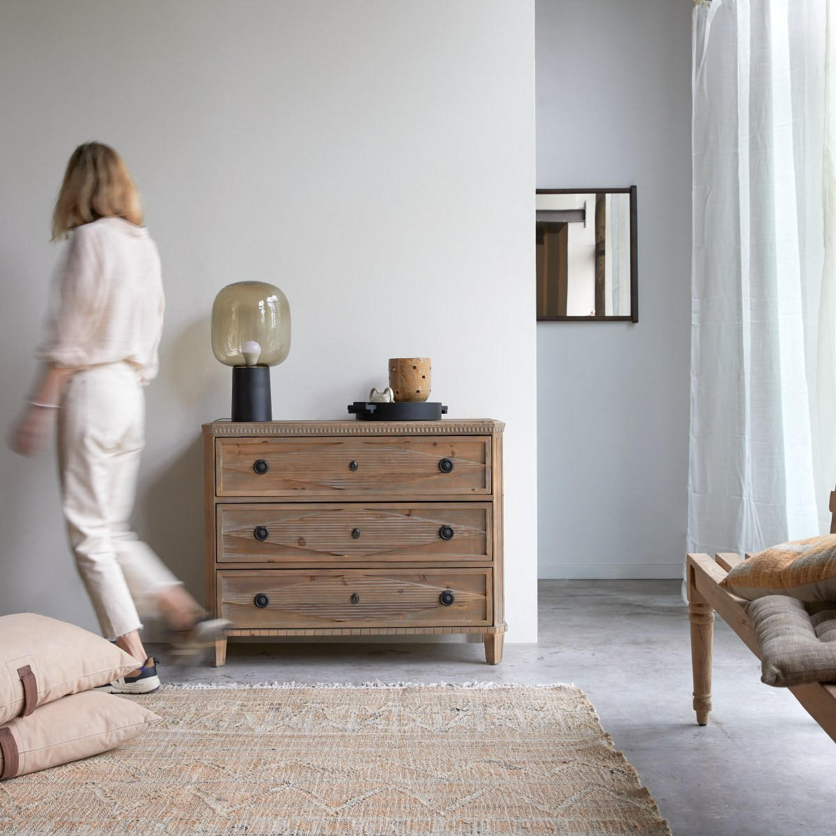 KOMMODE Emily Natur aus Pinie - Naturfarben, Holz (102/81/44cm) - Tikamoon