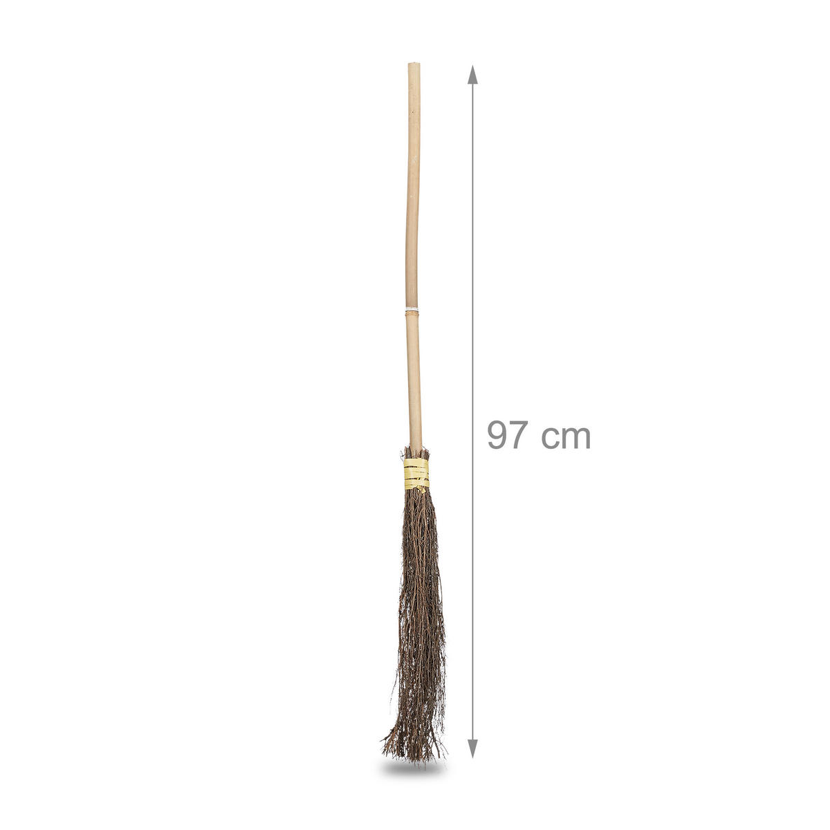 HEXENBESEN 2er-Set - Hellbraun, Holz (7/97/5cm) - Relaxdays