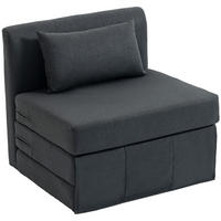 BODENSESSEL Polyester Schaumstoff Dunkelgrau - Dunkelgrau, Textil (75/74/80cm) - HOMCOM