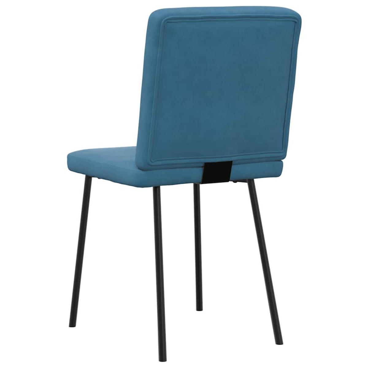 ESSZIMMERSTÜHLE 2 Stk. Blau Samt 45*54*83cm - Blau, Metall (45/83/54cm) - ZMH