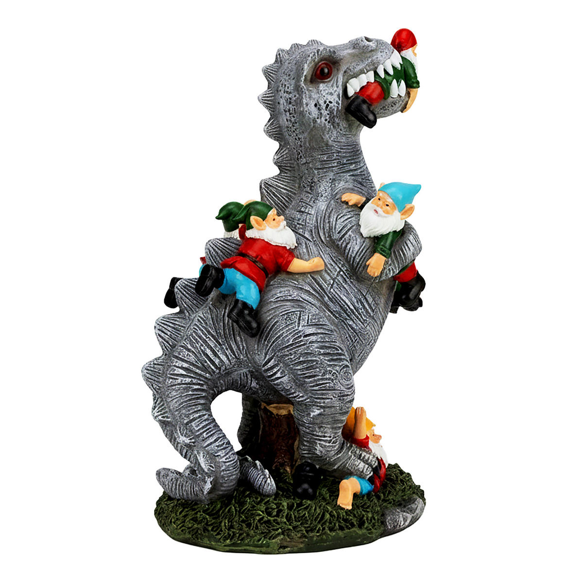 ZAHRADNÍ soška T-Rex - různobarevná, plast (15.5/28.5/9cm) - Relaxdays