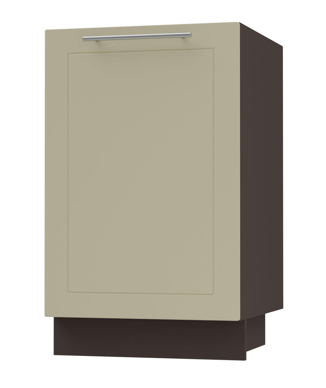 KÜCHENUNTERSCHRANK Kvantum D1D/50 Vanille Matt / Lava Matt 50 / 50 / 82cm - Dunkelgrau/Creme, Holz/Holzwerkstoff (50/82/50cm) - Feldmann-Wohnen