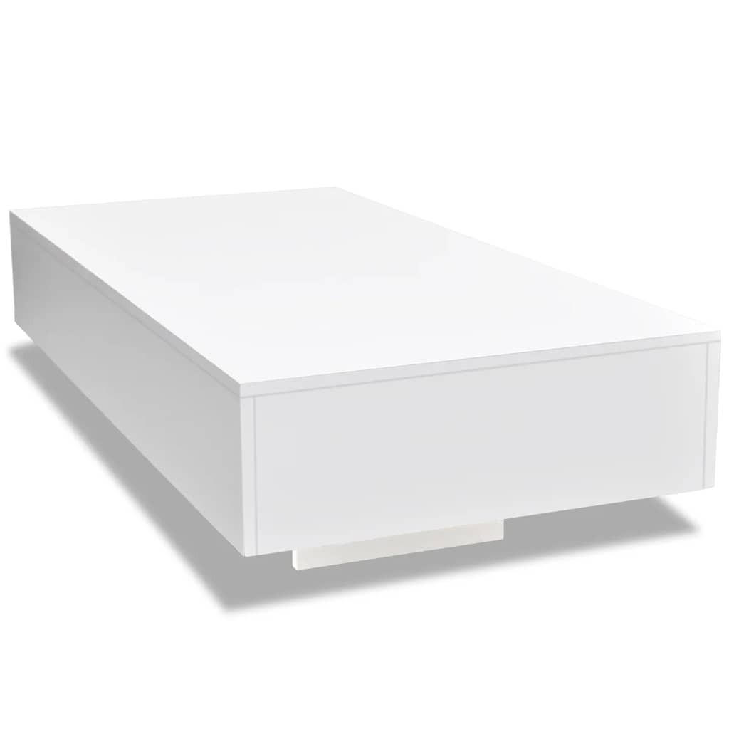 COUCHTISCH Hochglanz Weiss - Weiß, Holzwerkstoff (115/55/31cm) - vidaXL