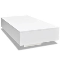 COUCHTISCH Hochglanz Weiss - Weiß, Holzwerkstoff (115/55/31cm) - vidaXL