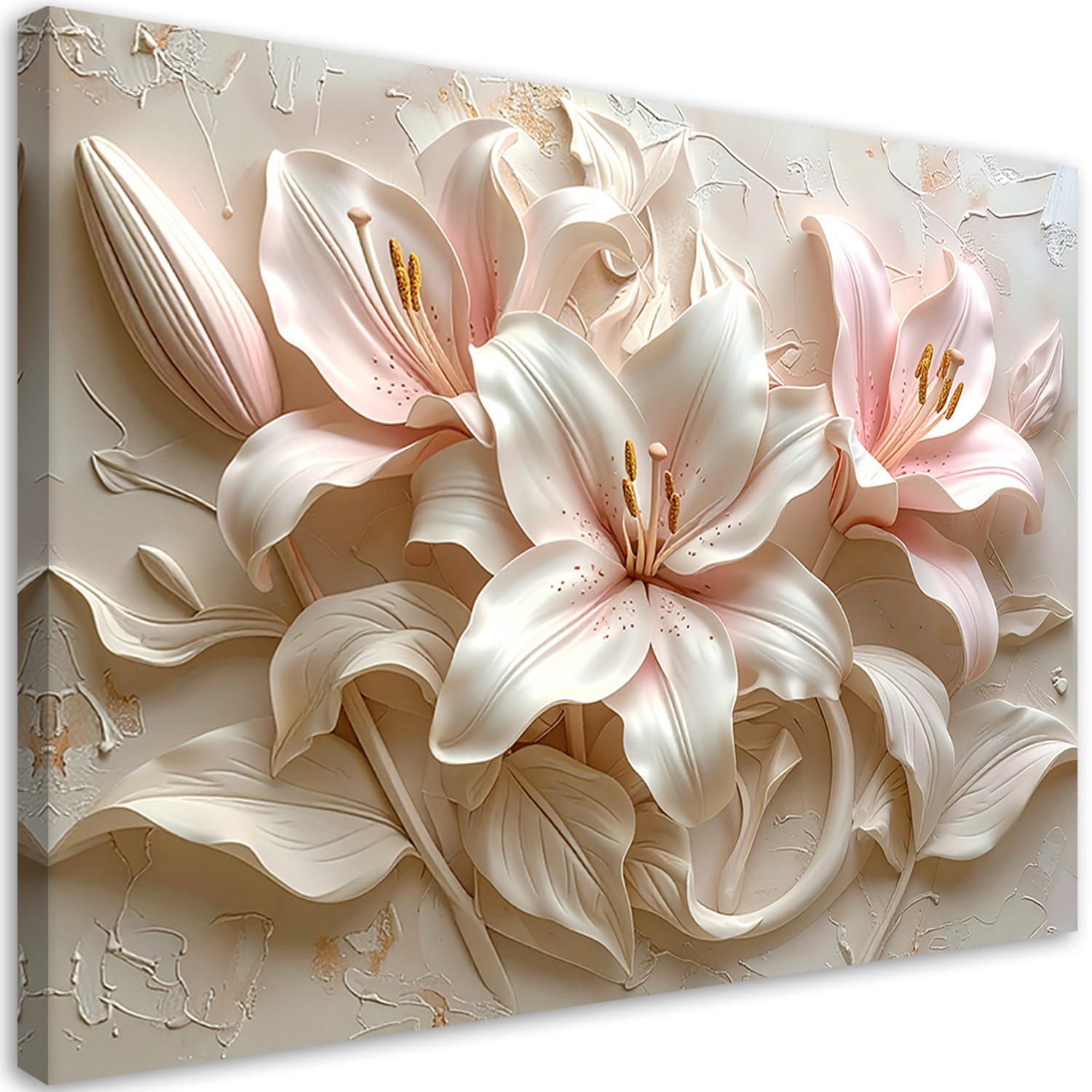 Feeby Leinwandbild, Beige 30x20 cm