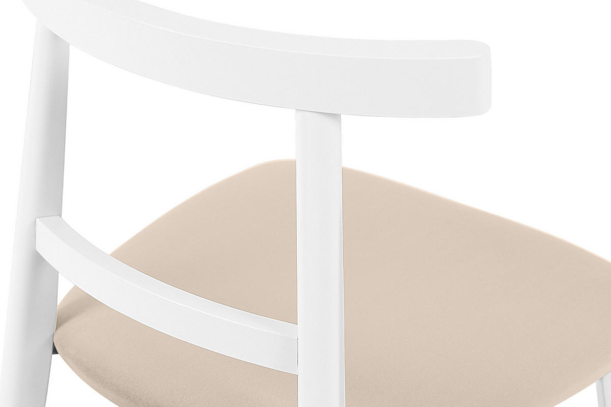 ESSTISCHSTÜHLE LILIO 2 St Vintage, Creme / weiß - Creme/Weiß, Holz/Textil (47/76/45cm) - KONSIMO®