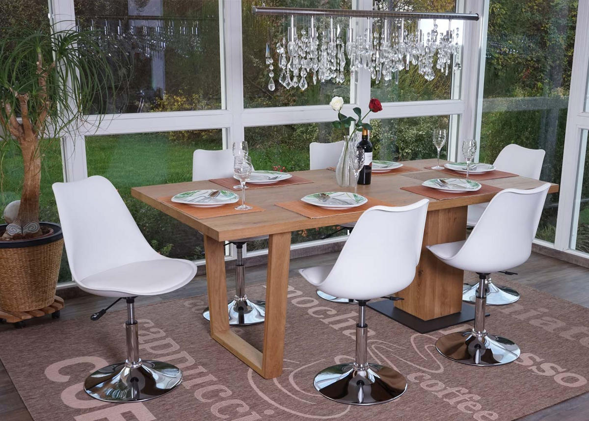 ESSZIMMERSTUHL Weiß 6er-Set - Weiß, Textil (48/80/54cm) - MCW