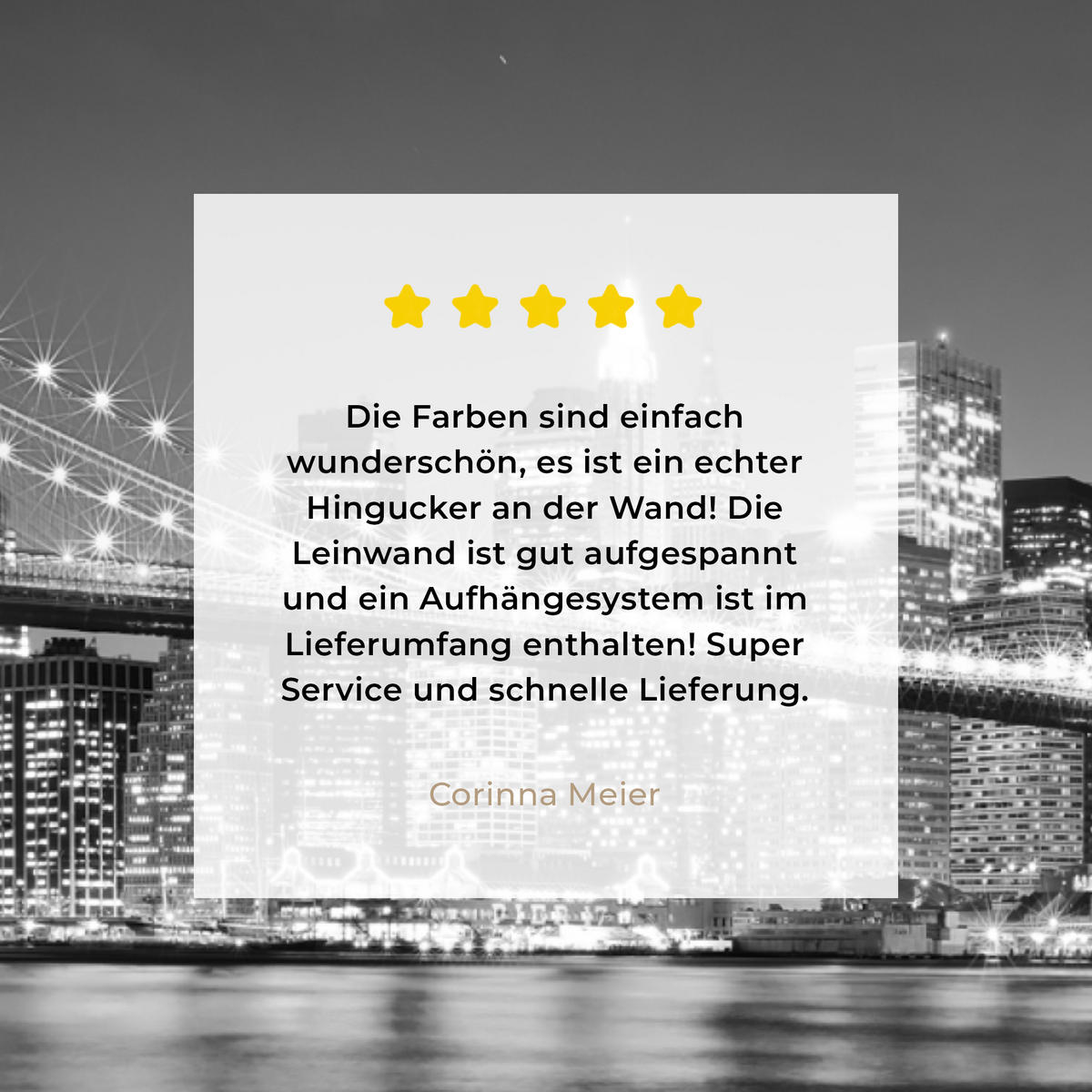 LEINWANDBILD - New York - Brücke - Brooklyn - Schwarz und weiß - Architektur - 80x60 - Malerei - Schwarz, Textil (80/60cm) - MuchoWow