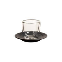 ESPRESSOGLAS MIT UNTERTASSE Manufacture Rock Glow transparent 60 ml - Transparent, Keramik (12.1/8.6/12.1cm) - Villeroy & Boch