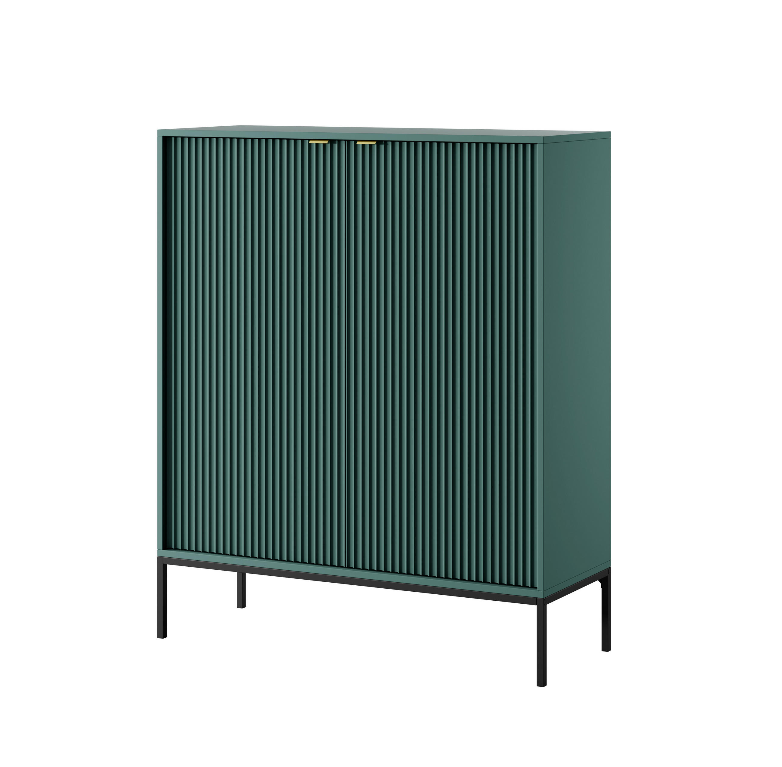HIGHBOARD STELLARE 104/125/39 cm mit 2 Türen Hellgrün - Hellgrün, Holzwerkstoff (104/125/39cm) - MASSENO