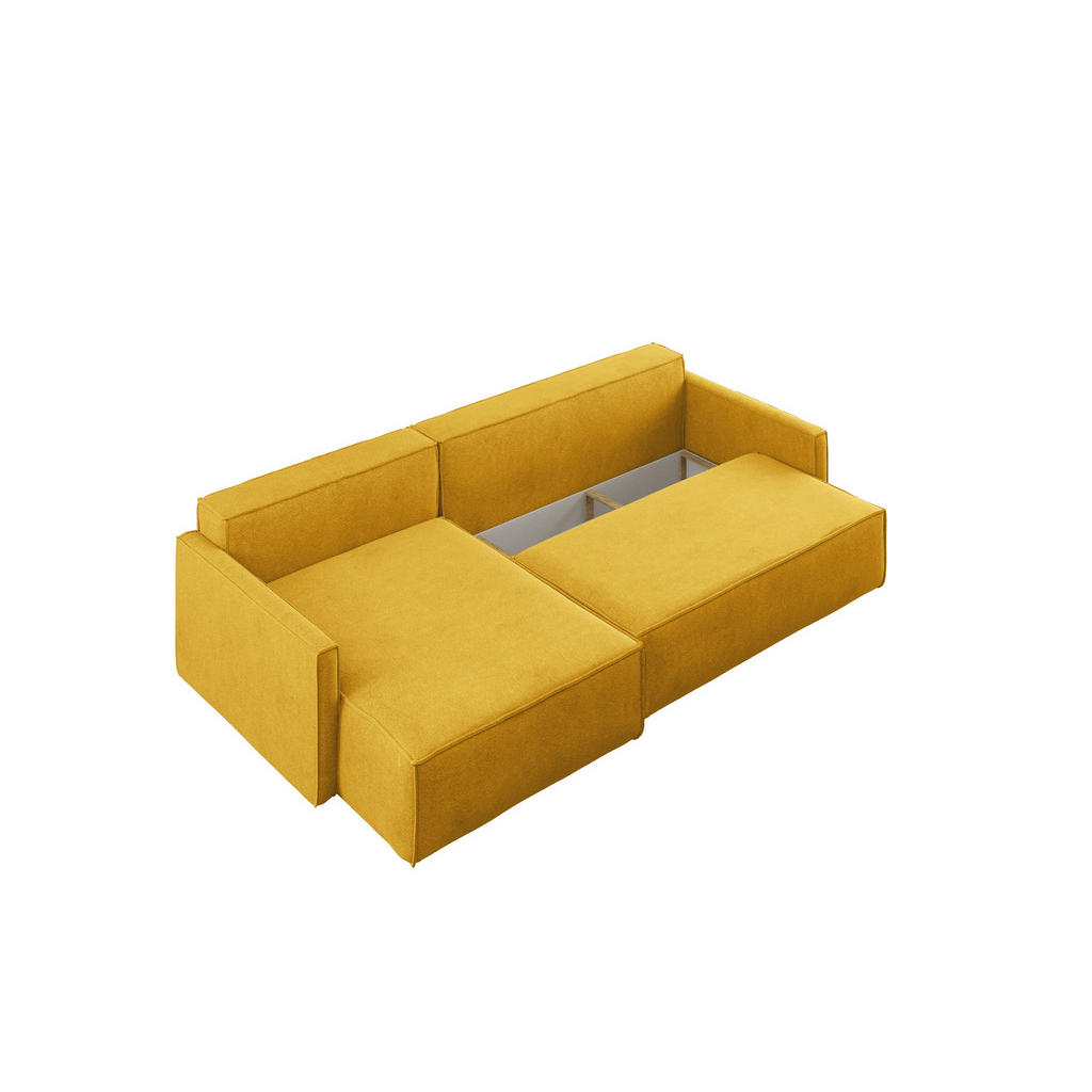Thumbnail - Kaiser Möbel Schlafsofa, Gelb, Holz, L-Form, 142x83x250 cm, Wohnzimmer, Sofas & Couches, Schlafsofas