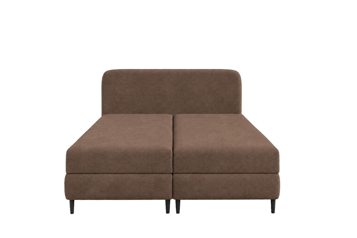 KONTINENTÁLNÍ POSTEL se dvěma úložnými prostory, buklé tkanina Lambi, Hnědá, 120x200 cm, FUBU - hnědá, dřevo (120/200cm) - Kaiser Möbel