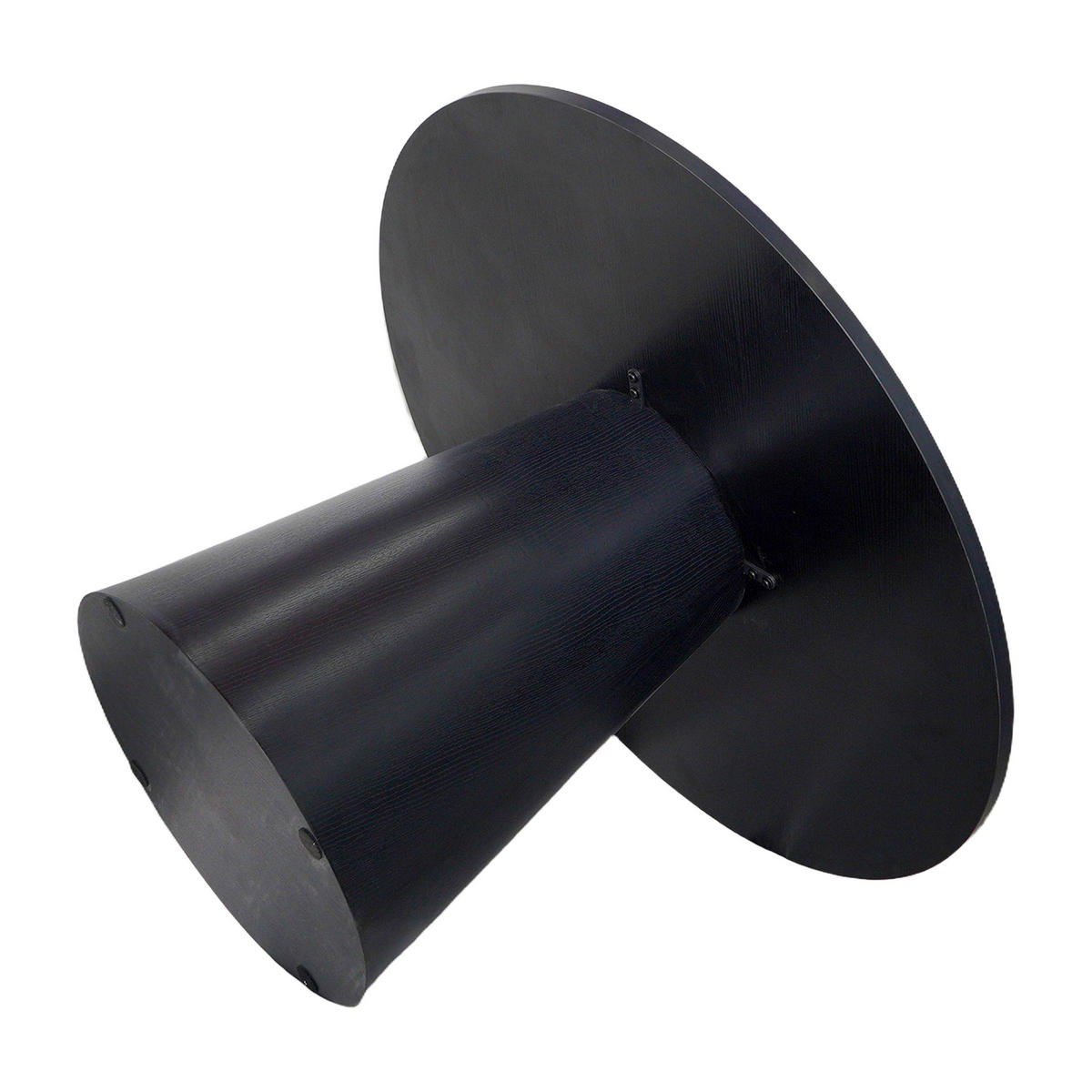 ESSTISCH, schwarzes Holzeffekt - Schwarz, Holz (120/120/75cm) - Oviala