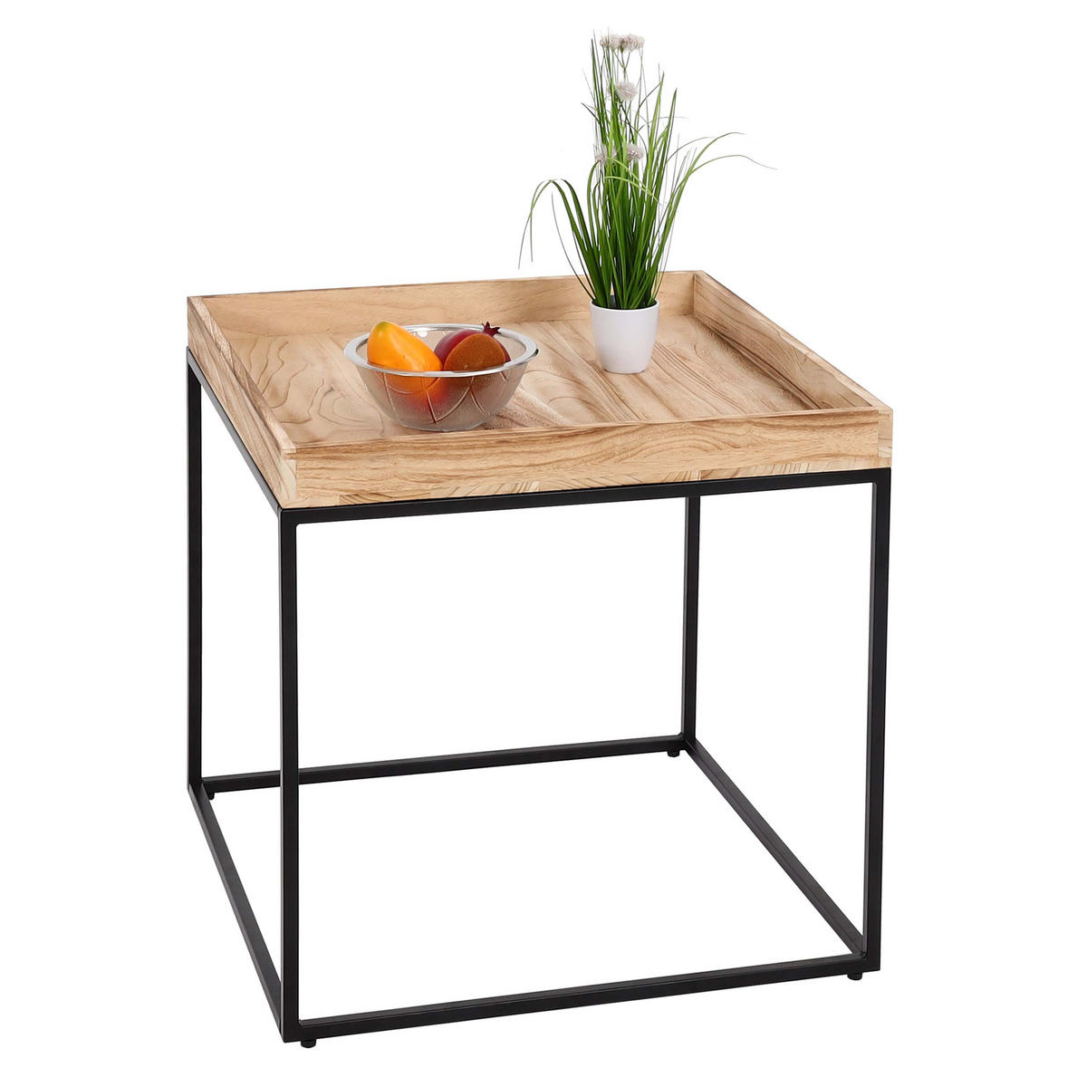 BEISTELLTISCH quadratisch Braun - Braun, Holz (60/60/60cm) - MCW