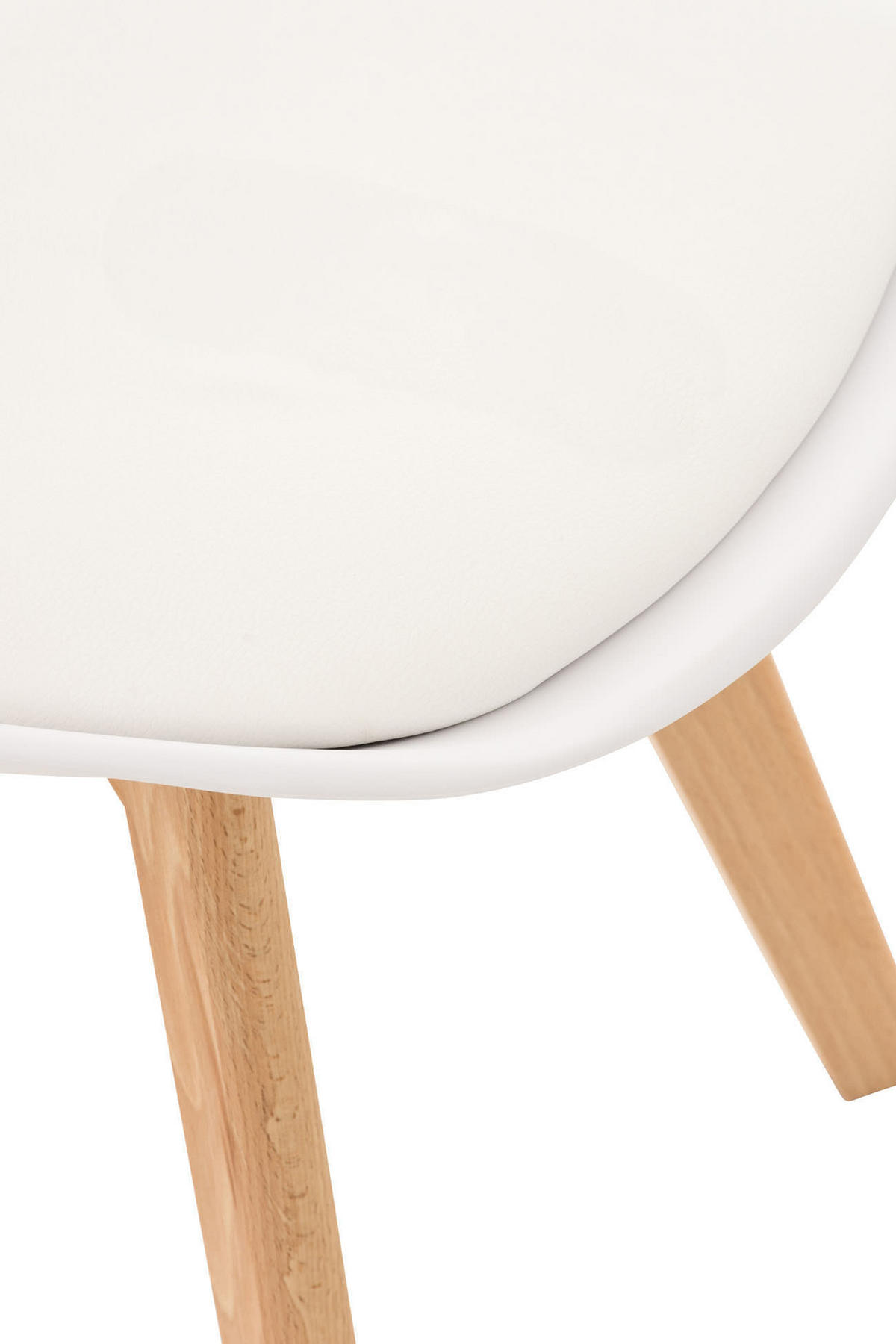 STUHL Kunststoff weiß - Eukalyptusholzfarben/Weiß, Holz/Kunststoff (49/83/50cm) - CLP