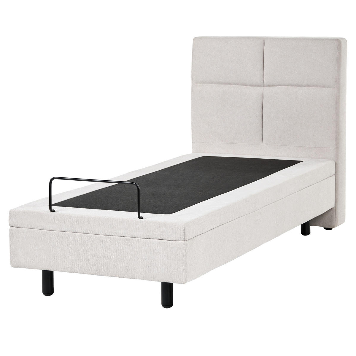 BETT verstellbar 80/200 cm Stoff Hellbeige Viceroy - Beige, Textil (80/200cm) - Beliani