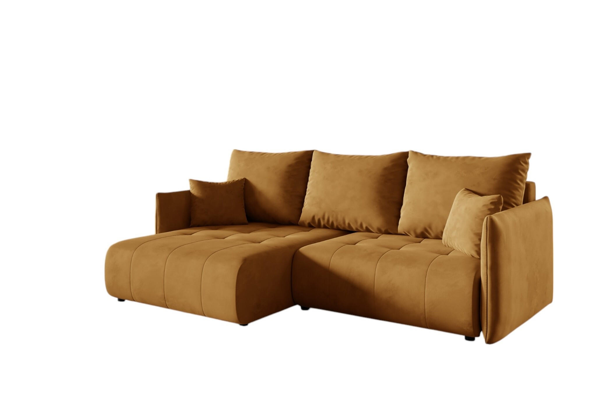 ECKSOFA Canio - Gelb, Holzwerkstoff/Textil (221/153cm) - Fun Möbel
