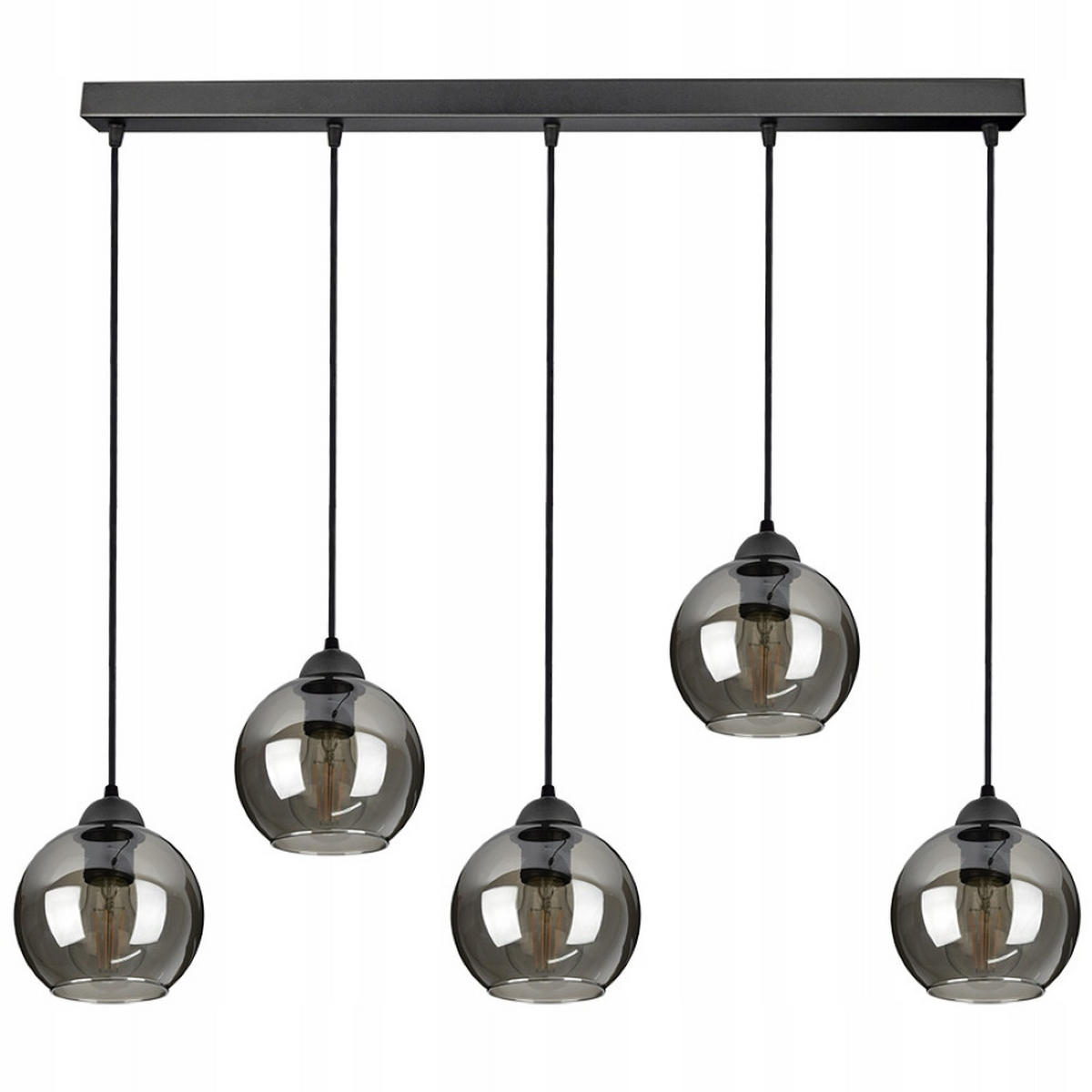 PEDELLEUCHTE HAGEN - Schwarz, Glas/Metall (15/100/100cm) - kiki design