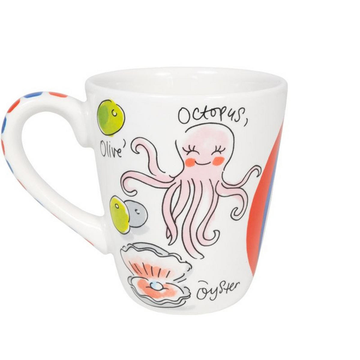 BECHER Love Letter O in Bunt - 350 ml - Multicolor, Keramik (0.35L) - Blond Amsterdam